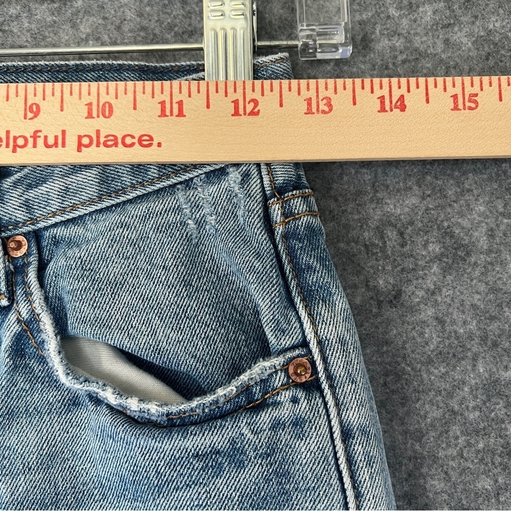 GRLFRND Karolina Denim Buttonfly Blue Jeans Distressed Destroyed Size 24 - Picture 6 of 11
